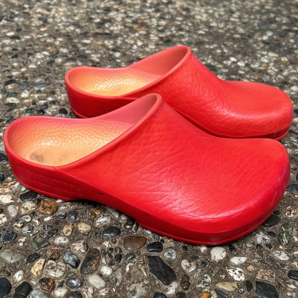 Birkenstock Red Rubber Clogs - Picture 3 of 11